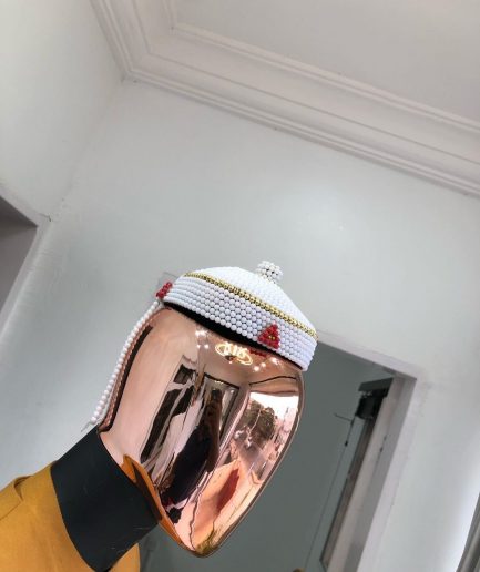 White Ibo Traditional Coral Beaded Wedding Royal Hats