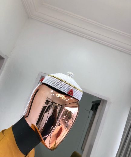 White Ibo Traditional Coral Beaded Wedding Royal Hats