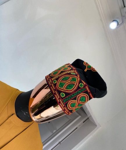 A Multicolor Hand Woven Egba Yoruba Hat