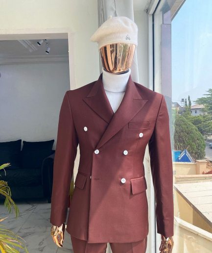 The reloaded dark “chocolate” brown monochrome double breasted suit