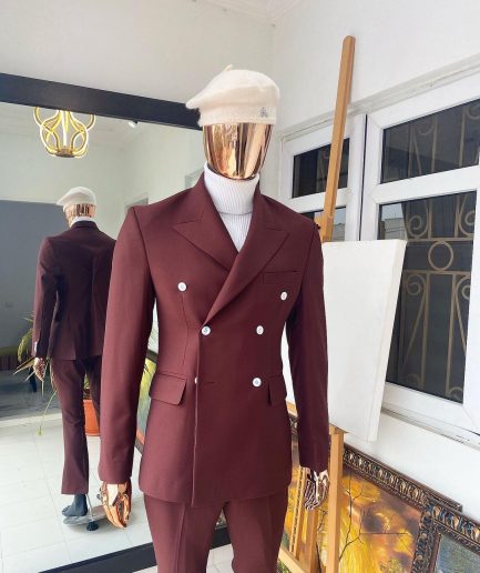 The reloaded dark “chocolate” brown monochrome double breasted suit