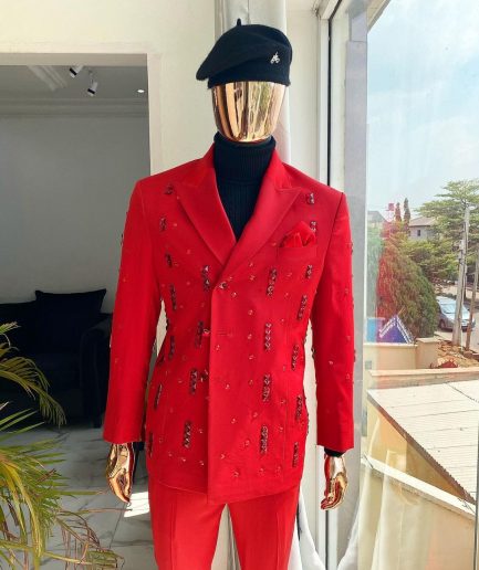 The Reloaded “Sinclair” red monochrome double-breasted suit