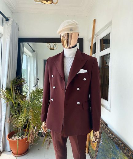 The reloaded dark “chocolate” brown monochrome double breasted suit