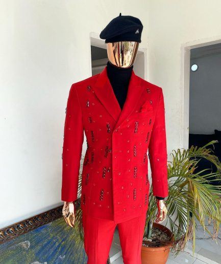 The Reloaded “Sinclair” red monochrome double-breasted suit