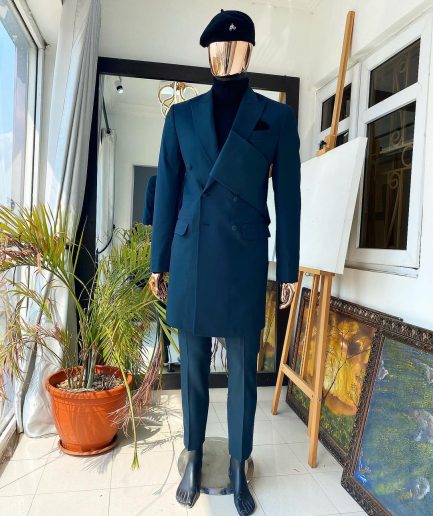 An Emerald green “Oranmiyan” trench suit