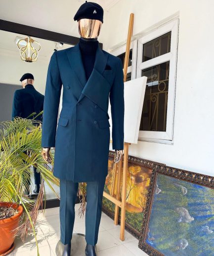 An Emerald green “Oranmiyan” trench suit