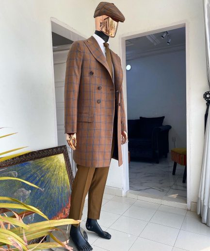 A Brown windowpane reloaded “peaky blinders” Business suit