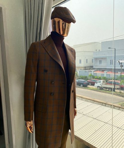 A Brown windowpane reloaded “peaky blinders” Business suit