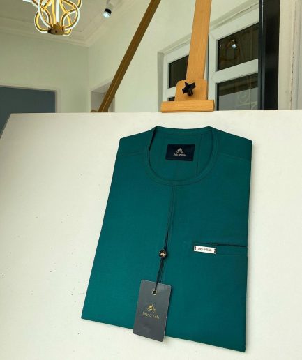 A Emerald Green Zipline design African Kaftan and sokoto