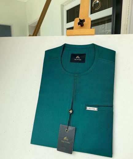 A Emerald Green Zipline design African Kaftan and sokoto