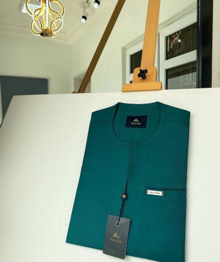 A Emerald Green Zipline design African Kaftan and sokoto