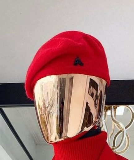 A Tomato Red beret hat