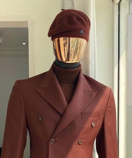 A Chocolate Brown Men’s beret hat.