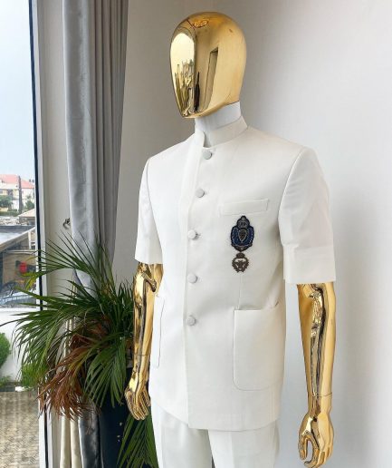 An Ivory White “French” Safari Suit