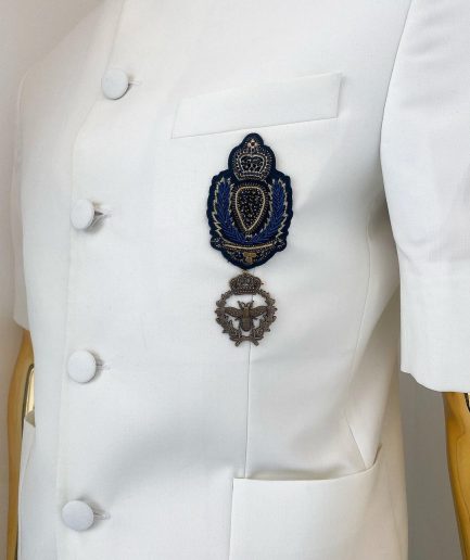 An Ivory White “French” Safari Suit