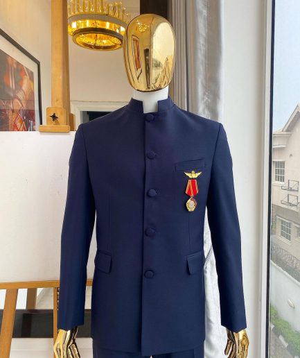 A Midnight Blue “French” Safari Suit