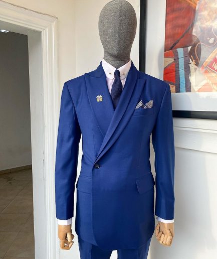 A Bespoke reloaded “Arthur Richards” Navy blue business/corporate 3 lapel suit