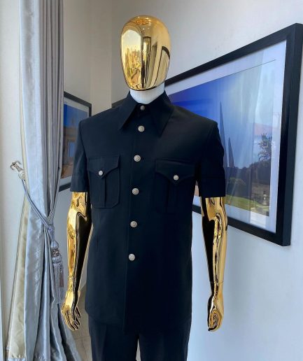 The Black Vintage “Havana” French Safari Suit