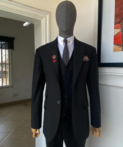 A Charcoal Black Classic - “Board Room” Suit