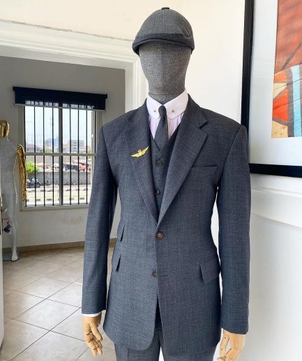 A reloaded “peaky blinder” Jorgecarli classic super 140’s fabric shadow grey notch lapel suit