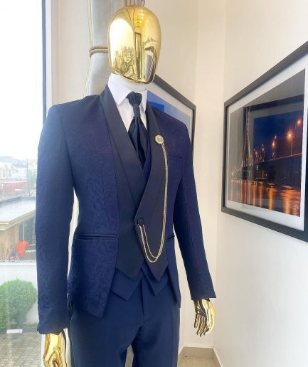 A Reloaded Midnight Blue “Lugard” suit from our Equilibrium ss21 collection