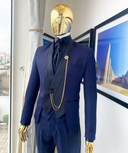 A Midnight Blue Reloaded “Lugard” suit from our Equilibrium ss21 collection
