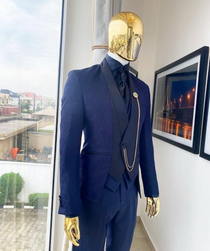 A Midnight Blue Reloaded “Lugard” suit from our Equilibrium ss21 collection