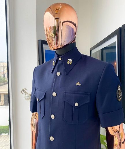 The reloaded midnight blue vintage “Havana” French safari suit