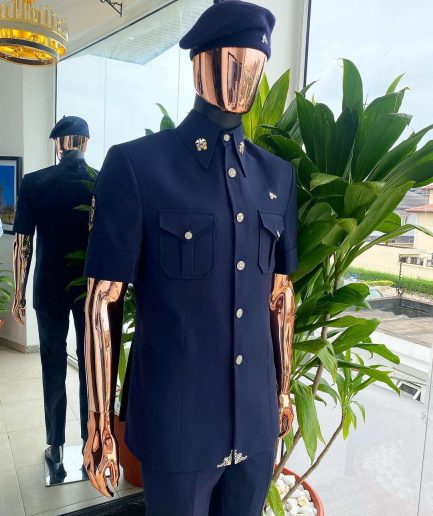 The reloaded midnight blue vintage “Havana” French safari suit