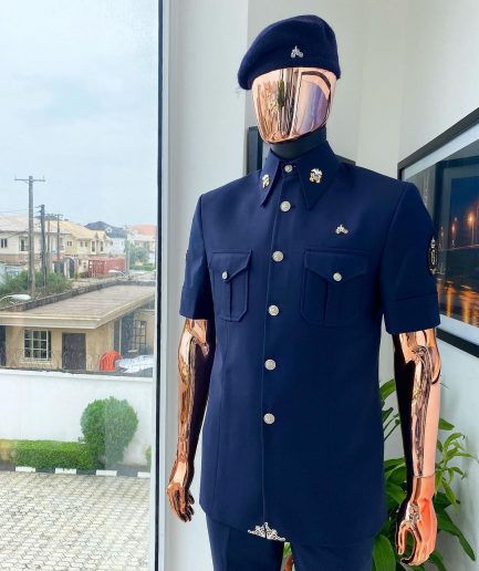 The reloaded midnight blue vintage “Havana” French safari suit