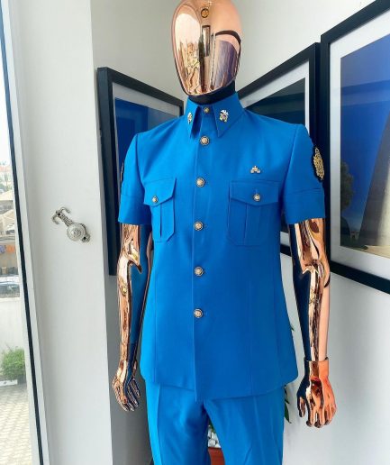 A Bleu De France vintage “Havana” French safari suit