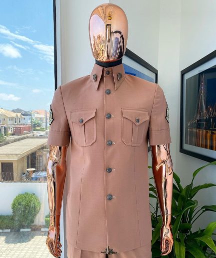 The vintage “Havana” Fawn Beige French safari suit