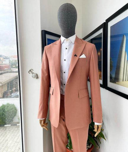 A Reloaded Mauve peak lapel business suit