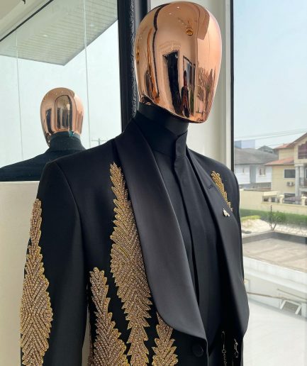 A Charcoal Black Reloaded “Justin” tuxedo Suit