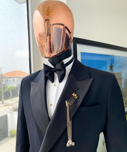 A Charcoal black Jump “Juxedo” peak lapel tuxedo suit