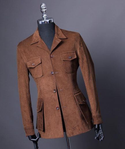 A “Car” walnut brown corduroy blazers jacket.