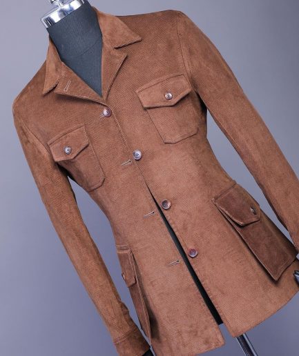 A “Car” walnut brown corduroy blazers jacket.