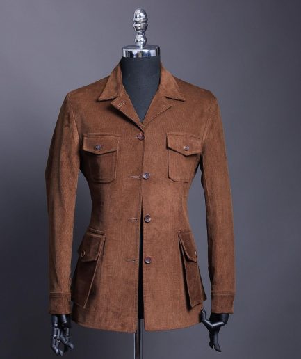 A “Car” walnut brown corduroy blazers jacket.