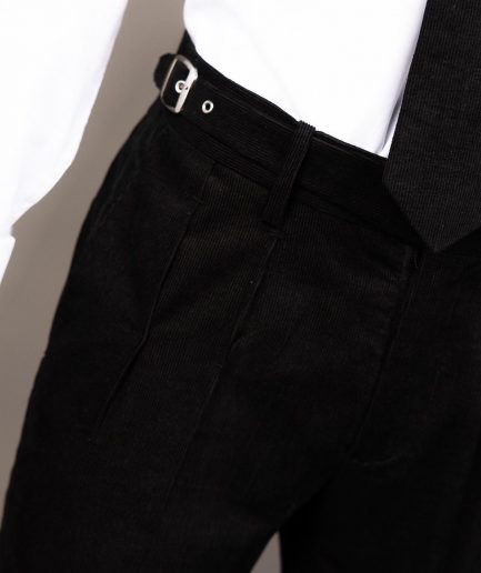 A Navy Blue Corduroy, notch lapel, patch pocket 2 button suit