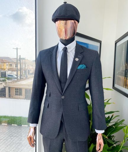 A reloaded “peaky blinders” Iron Grey Jorgecarli Super 140’s- “Board Room” notch lapel suit