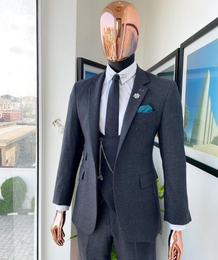 An Iron Grey - Jorgecarli super 140’s- “Board Room” notch lapel suit