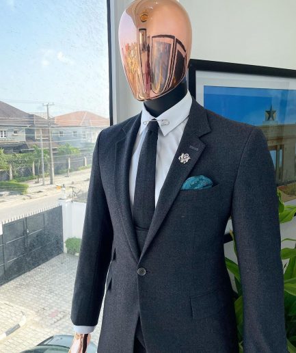 An Iron Grey - Jorgecarli super 140’s- “Board Room” notch lapel suit