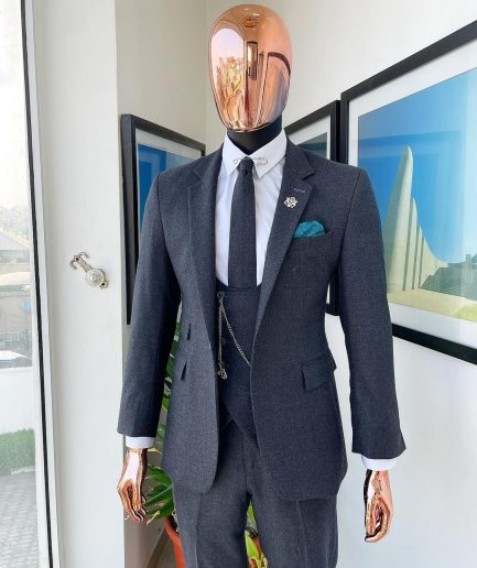 An Iron Grey - Jorgecarli super 140’s- “Board Room” notch lapel suit