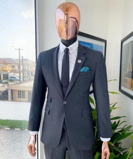 An Iron Grey - Jorgecarli super 140’s- “Board Room” notch lapel suit