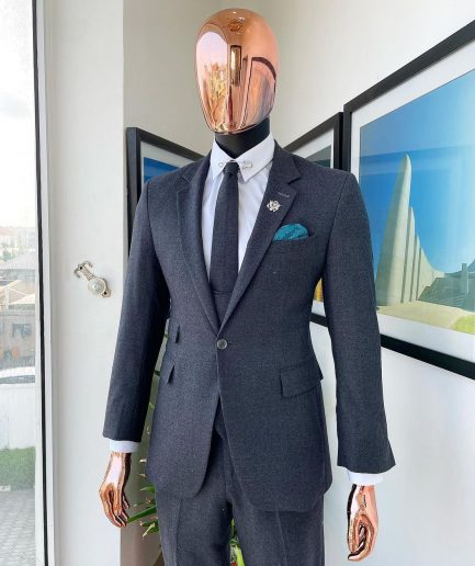 An Iron Grey - Jorgecarli super 140’s- “Board Room” notch lapel suit