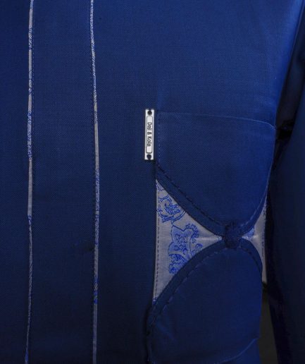 A Navy Blue, Sunrise Perspective Embroidery Detailing Agbada