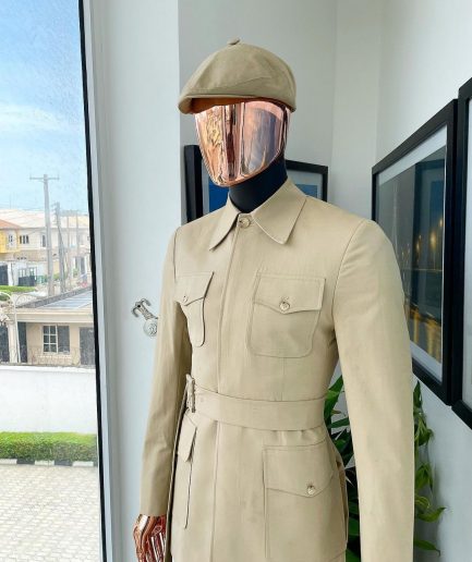 The “battle of Midway” tortilla brown, polished combat chinos suit