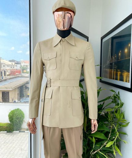 The “battle of Midway” tortilla brown, polished combat chinos suit