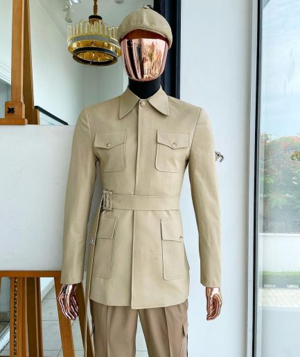 The “battle of Midway” tortilla brown, polished combat chinos suit