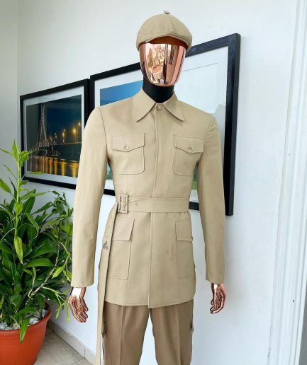 The “battle of Midway” tortilla brown, polished combat chinos suit